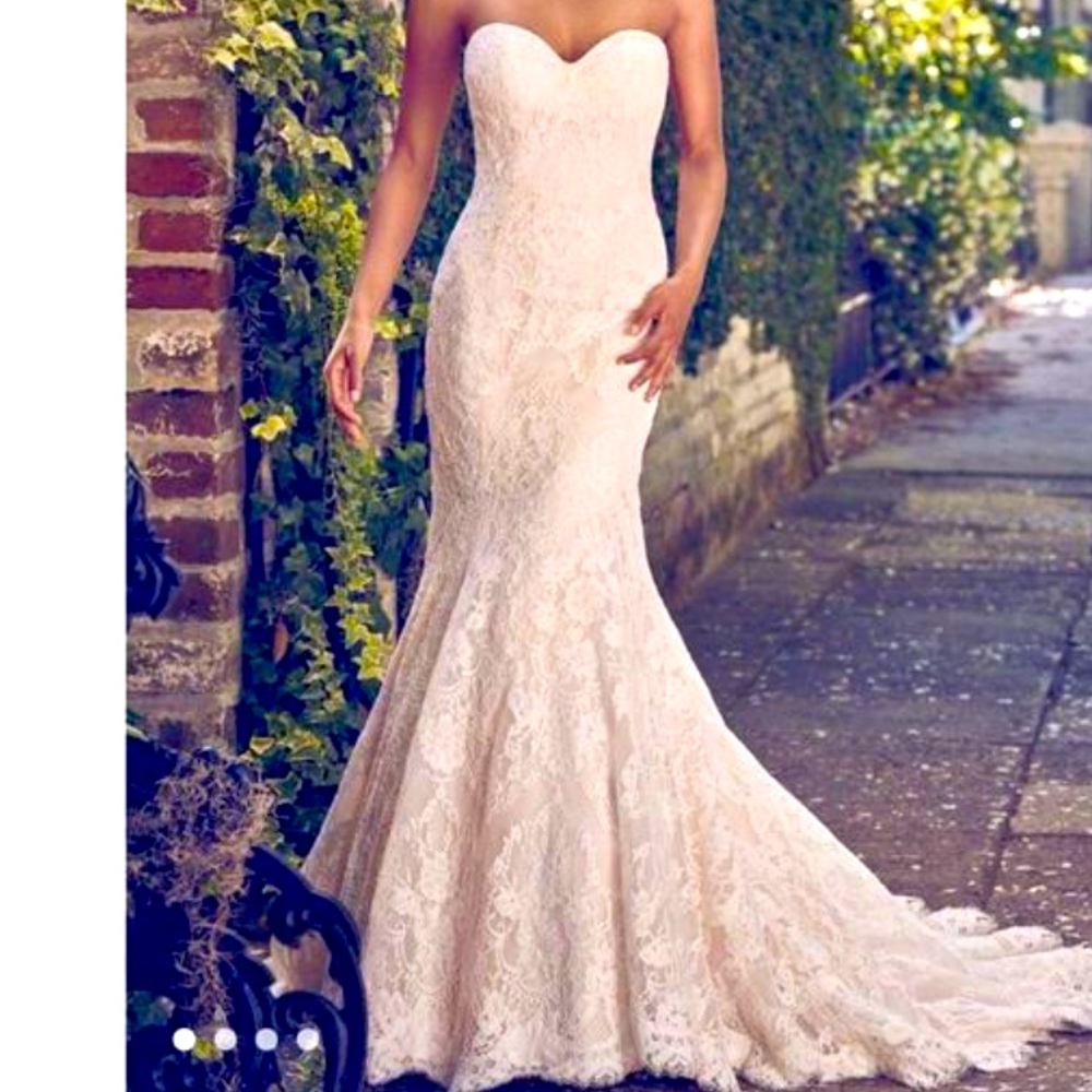 Maggie Soterro Wedding Dress with Lace and Beads